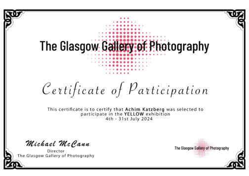 querformat-fotografie - Achim Katzberg - Achim - Achim KatzbergYellowParticipation certificate
